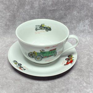 W. Germany Cup Mug Saucer Antique Cars Seltmann Weiden Bavaria Old Timer